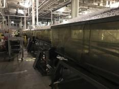 Stainless steel mass flow bottle conveyor along with assorted